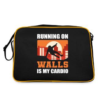 Courir sur les murs est mon parkour cardio freerunning - Sac Retro - noir/or - Dos