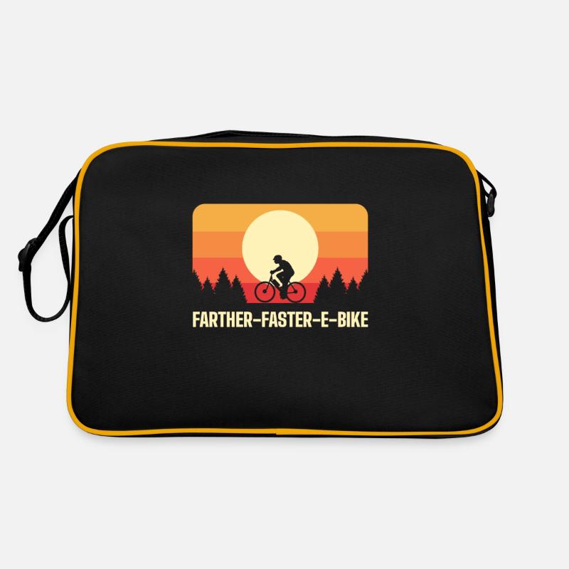 Farther Faster E-Bike Electric Bicycle Retro Bag