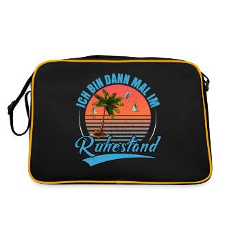 Ruhestand Retro Opa Großvater - Retro Tasche - Schwarz/Gold - Hinten
