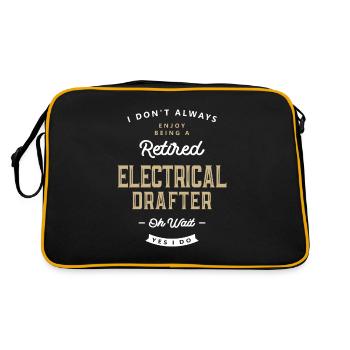 Electrical Drafter Job Occupation Birthday Worker - Retro Bag - black/gold - Back