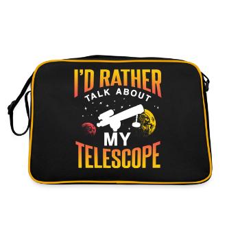 Je préfère parler de mon télescope - Sac Retro - noir/or - Dos