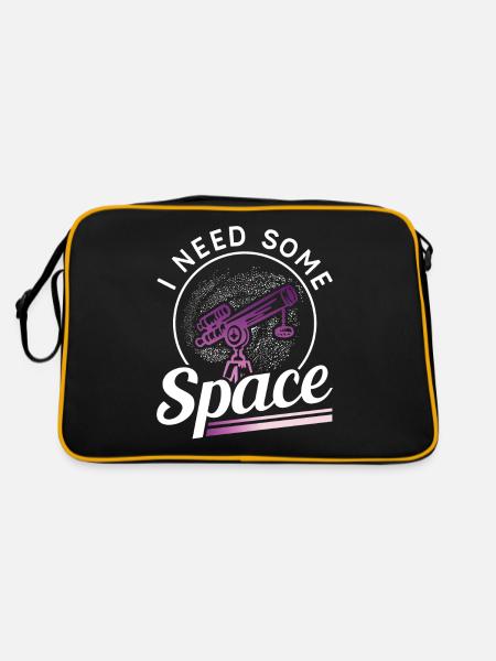 J’ai besoin d’un télescope de l’univers spatial - Sac Retro - noir/or - Dos