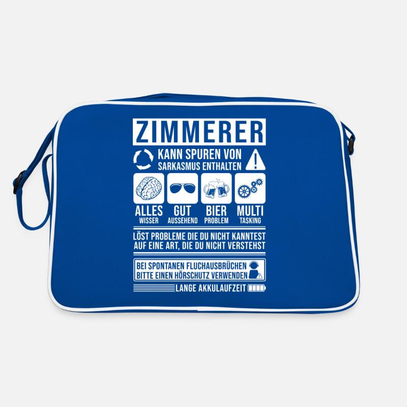 Zimmerer Spruch lustig Retro Tasche