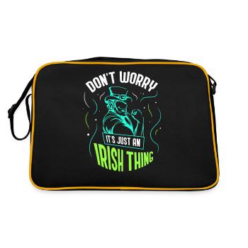 Don't worry this is just an Irish quirk Irishman - Retro Bag - black/gold - Back