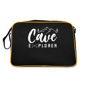 Speleologist Cave Cave Caving Cave Hiking - Retro Bag - black/gold - Back