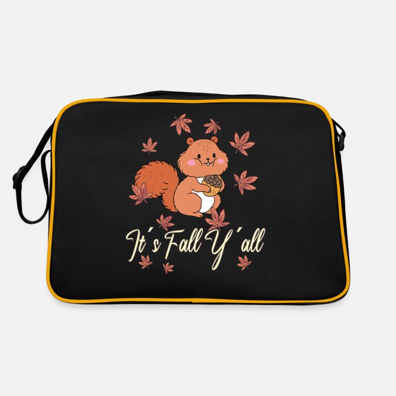 Liebe Eichhörnchen Thanksgiving Herbst Euch Alle Retro Tasche