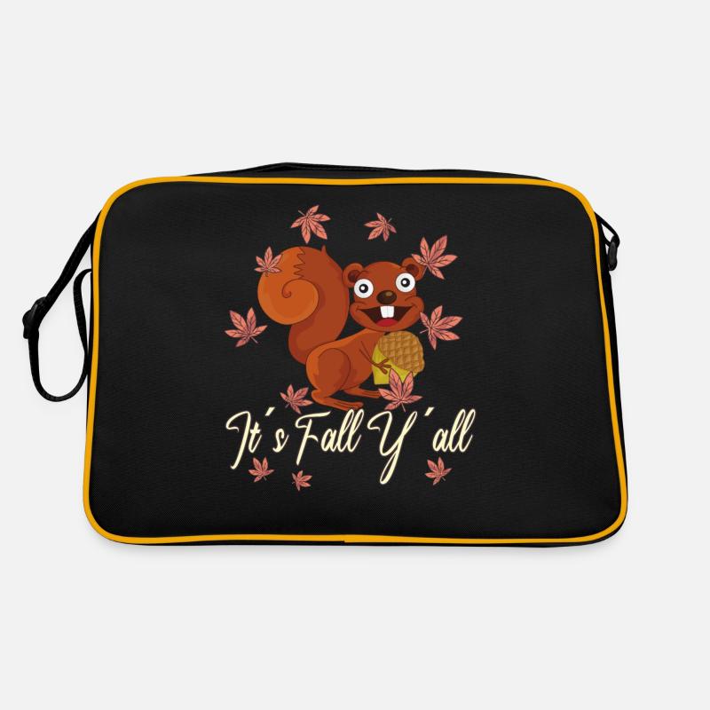 Liebe Eichhörnchen Thanksgiving Herbst Euch Alle Retro Tasche