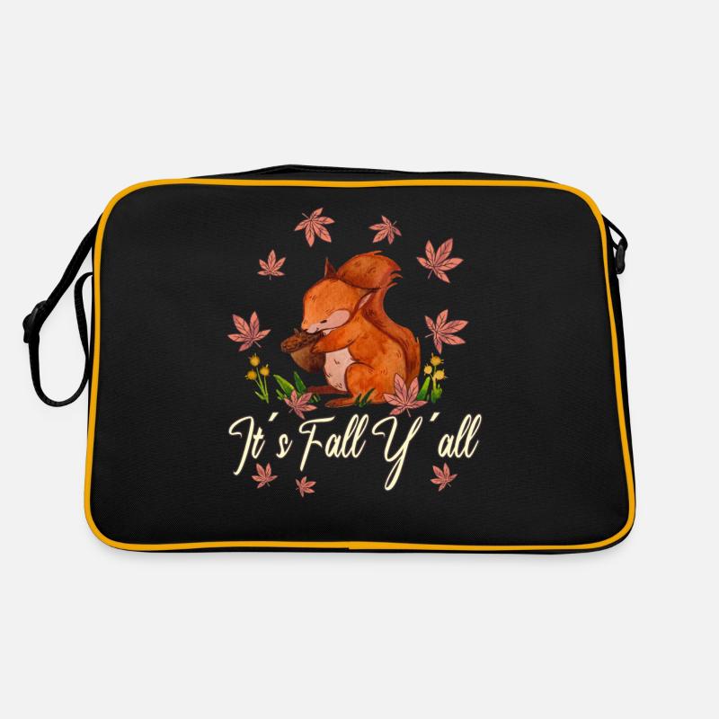 Liebe Eichhörnchen Thanksgiving Herbst Euch Alle Retro Tasche