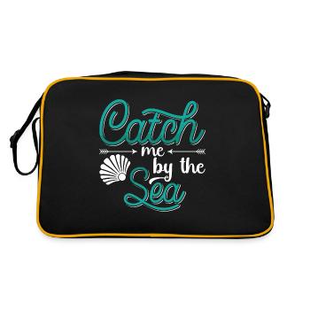 Freitaucher Apnoe Tauchen Freitauchen Geschenk - Retro Tasche - Schwarz/Gold - Hinten
