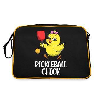 Pickleball Chick Pickleball Cadeau - Sac Retro - noir/or - Dos