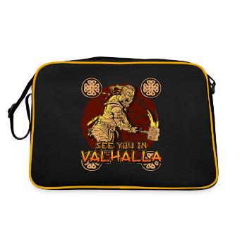 Conception de la mythologie viking nordique pour les guerriers vikings - Sac Retro - noir/or - Dos