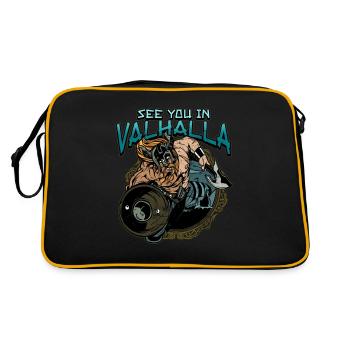 Conception de la mythologie viking nordique pour les guerriers vikings - Sac Retro - noir/or - Dos