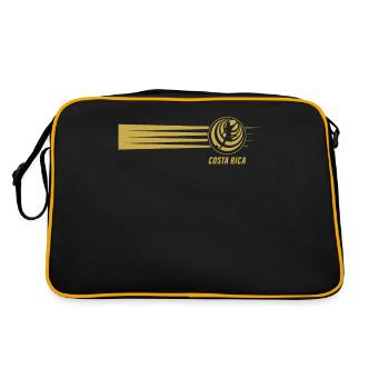 Costa Rica Ticos Fussball Soccer Fan Trikot - Retro Tasche - Schwarz/Gold - Hinten