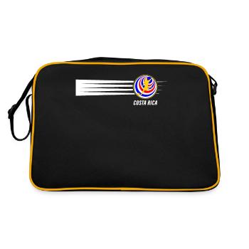 Costa Rica Ticos Fussball Soccer Fan Trikot - Retro Tasche - Schwarz/Gold - Hinten