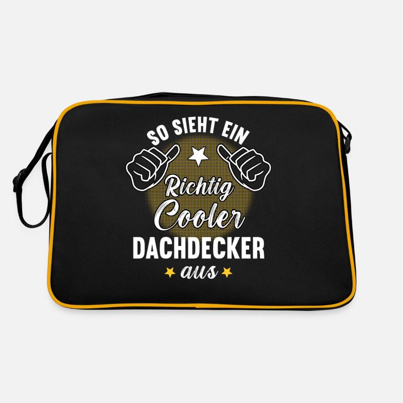 So Sieht Ein Richtig Cooler Dachdecker aus Retro Tasche