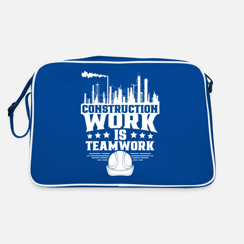Les travaux de construction sont un travail d’équipe Travail d’équipe Chantier de construction Construction Sac Retro