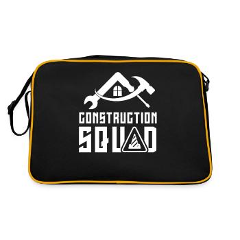 Construction team Teamwork Construction Team Construction site Construction workers - Retro Bag - black/gold - Back