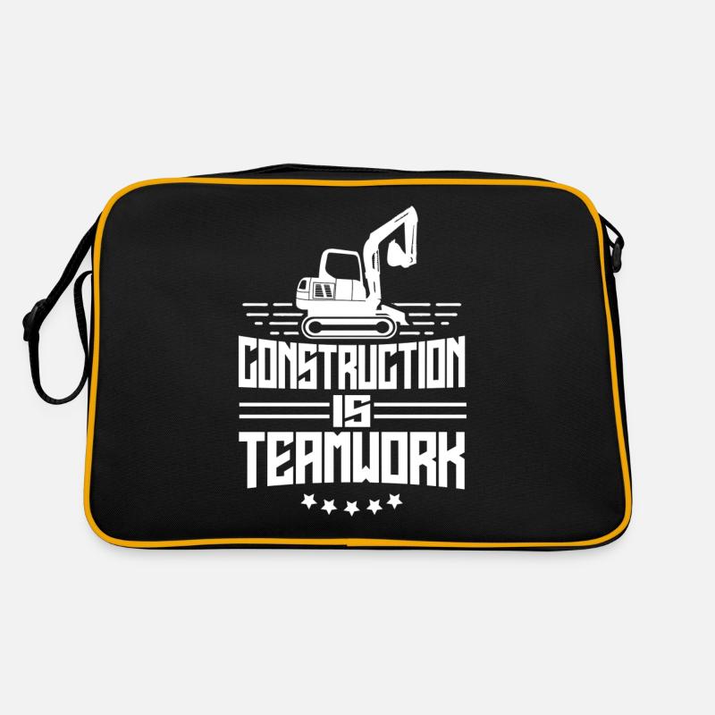 Les travaux de construction sont un travail d’équipe Travail d’équipe Construction Chantier de construction Sac Retro