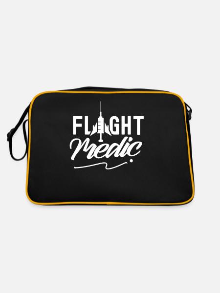 Aviation medicine Profession Flight nurse Flight doctor - Retro Bag - black/gold - Back