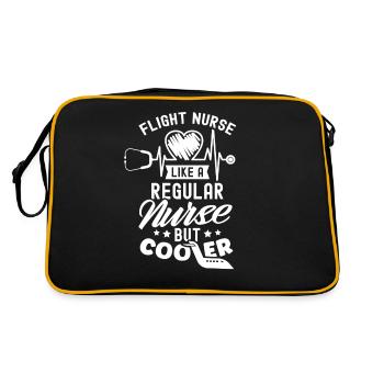 Infirmière de vol Médecin de vol Profession de médecin de vol - Sac Retro - noir/or - Dos