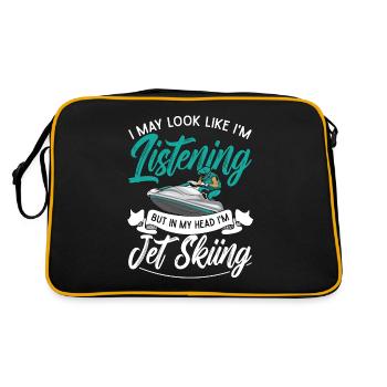 Jet Ski Holiday Summer Water Sports Cool Gift - Retro Bag - black/gold - Back