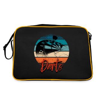 Fléchettes Rétro Fléchettes Joueur de fléchettes - Sac Retro - noir/or - Dos