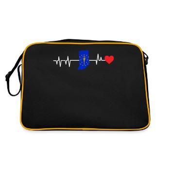 Cadeau de battement de cœur indiana - Sac Retro - noir/or - Dos
