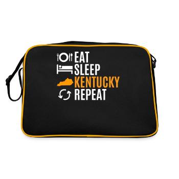 Eat Sleep Kentucky Repeat Gift - Retro Bag - black/gold - Back