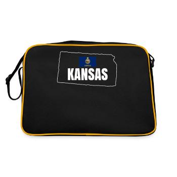 Cadeau aventureux du Kansas - Sac Retro - noir/or - Dos