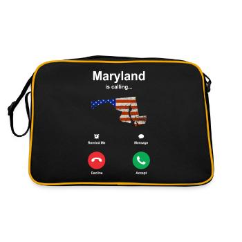 Visit Maryland Gift - Retro Bag - black/gold - Back