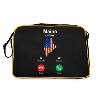 Visit To Maine Gift - Retro Bag - black/gold - Back
