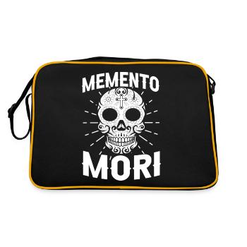 Memento Mori No Mercy cite death latin - Sac Retro - noir/or - Dos