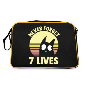 Never Forget 7 Lives Cite Death Philosophy - Sac Retro - noir/or - Dos