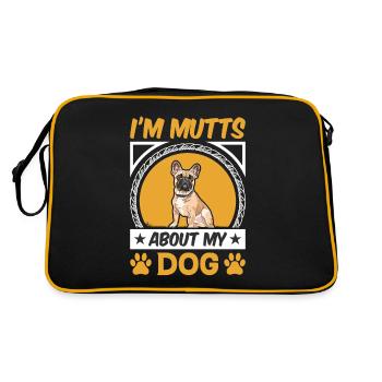 I Am Mutts About Dog French Bulldog - Retro Bag - black/gold - Back