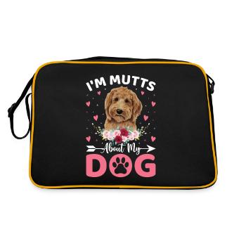 I Am Mutts About Dog Goldendoodle Funny - Retro Bag - black/gold - Back