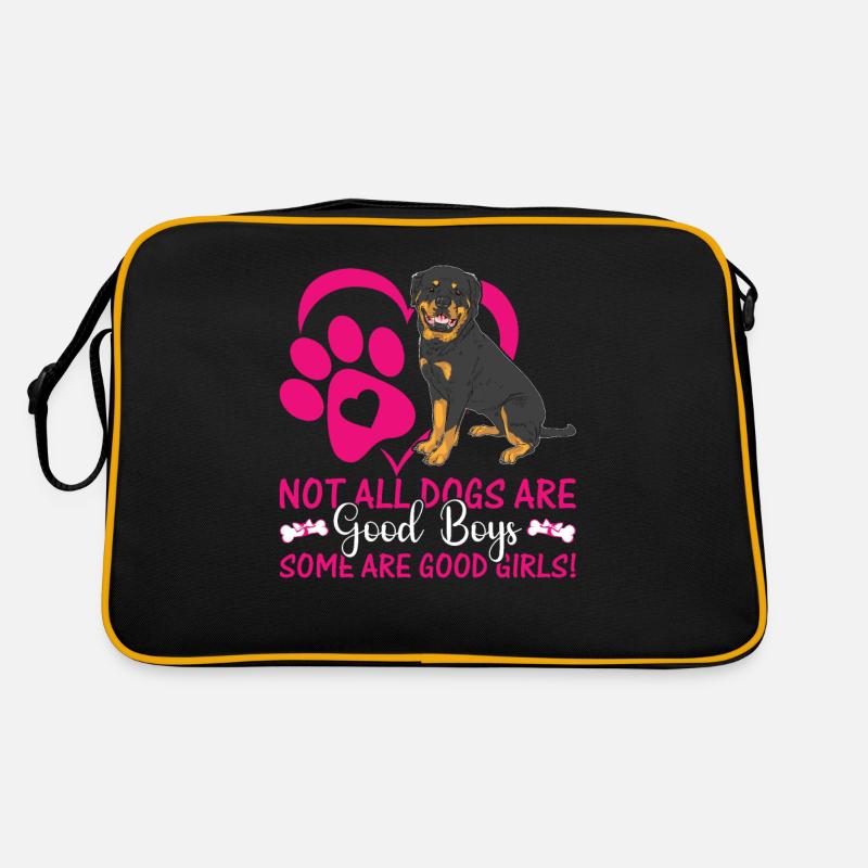 Rottweilers Certains sont de bonnes filles drôles Sac Retro