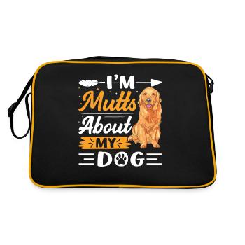 I Am Mutts About Dog Beagle Funny - Retro Bag - black/gold - Back
