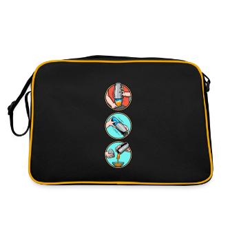 Cocktails Bartender Mix Cocktail Barkeeper - Retro Bag - black/gold - Back