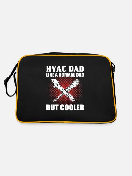 HVAC Dad Like A Regular Dad But Cooler Hvac - Retro Bag - black/gold - Back
