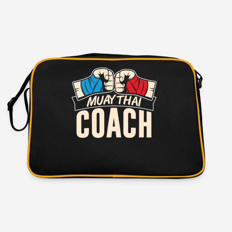 Muay Thai Trainer Combat de combattant d’arts martiaux Sac Retro