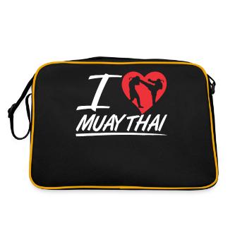 J’adore Muay Thai combattant arts martiaux arts martiaux arts martiaux arts martiaux - Sac Retro - noir/or - Dos