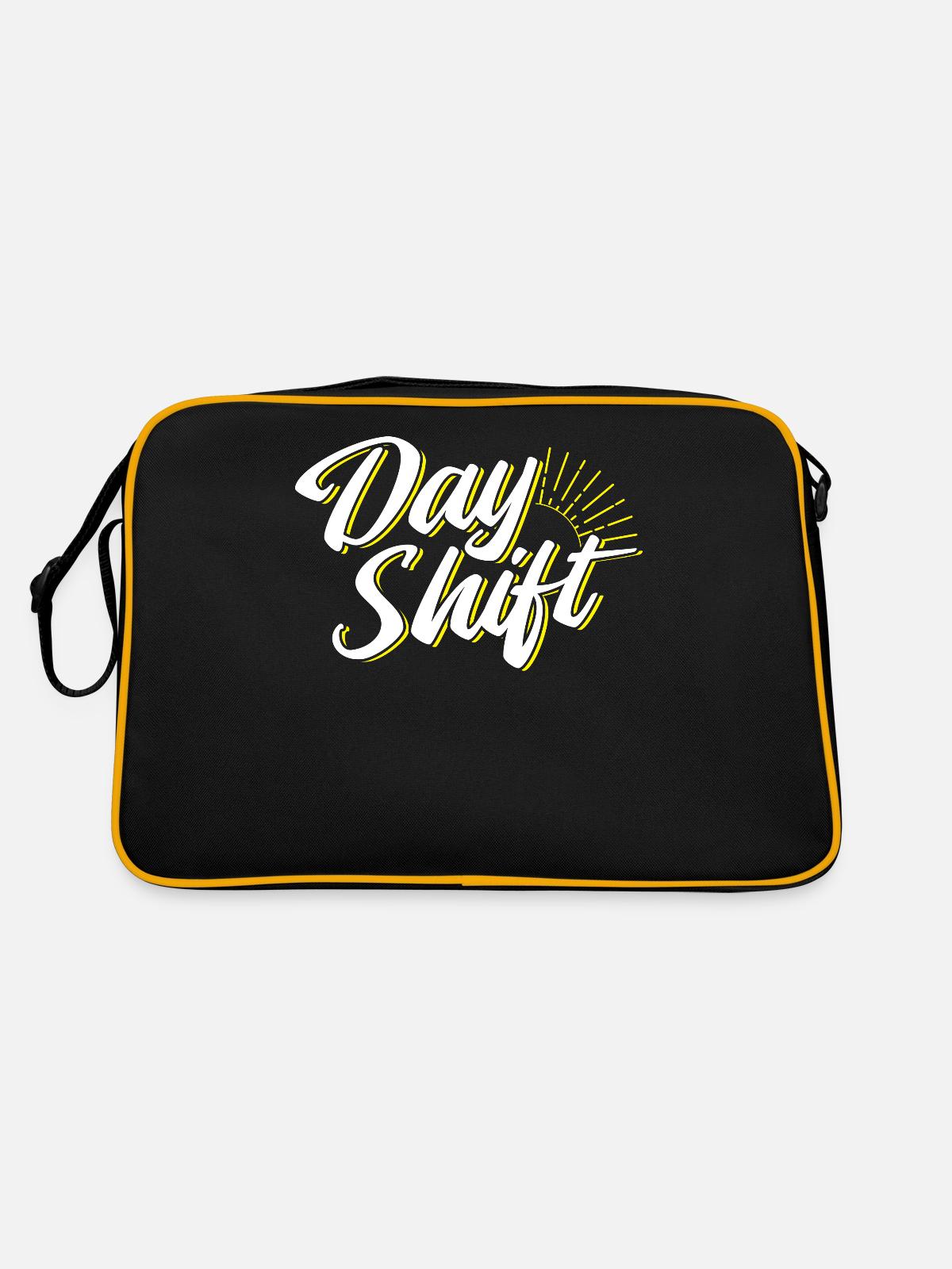 Day shift Shiftwork - Retro Bag - black/gold - Back