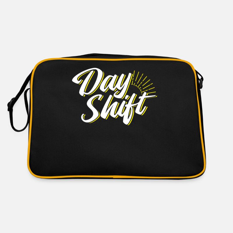 Tagschicht Schichtdienst Sprüche Schichtarbeit Retro Tasche