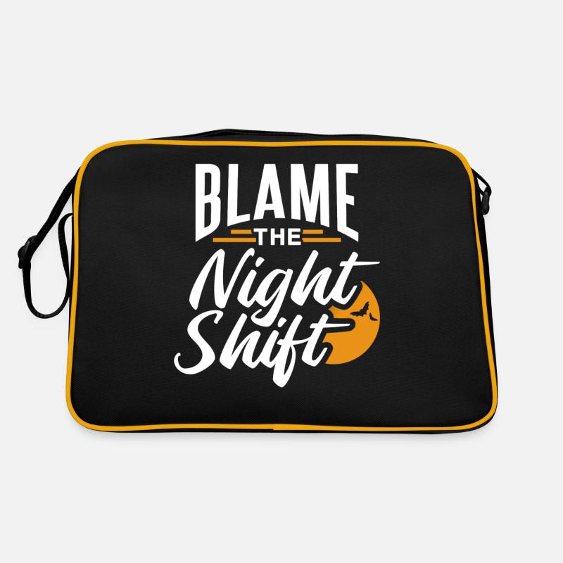 Schuld Ist Die Nachtschicht Sprüche Tagschicht Retro Tasche