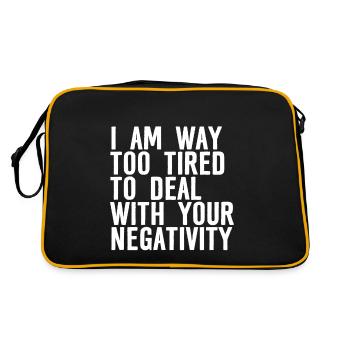I am way too tired to deal with your negativity 3 - Retro Bag - black/gold - Back