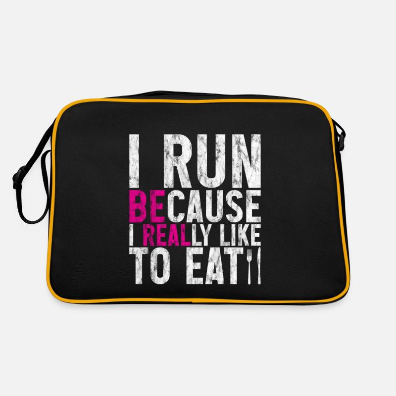 I Run Because I Really Like To Eat 2 Retro Tasche