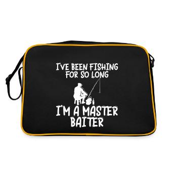 I've Been Fishing For So Long I'm A Master Baiter1 - Retro Tasche - Schwarz/Gold - Hinten