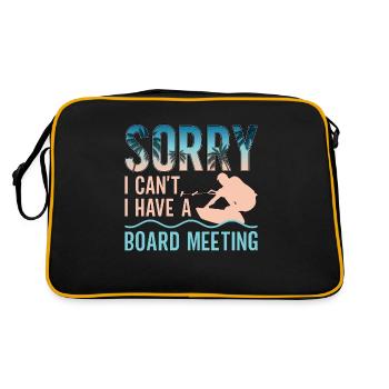 Wakeboard Wakeboarder Wakeboarding Cadeau - Sac Retro - noir/or - Dos