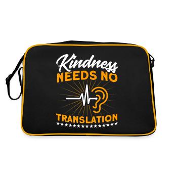 Aide auditive Langue des signes Personnes sourdes - Sac Retro - noir/or - Dos