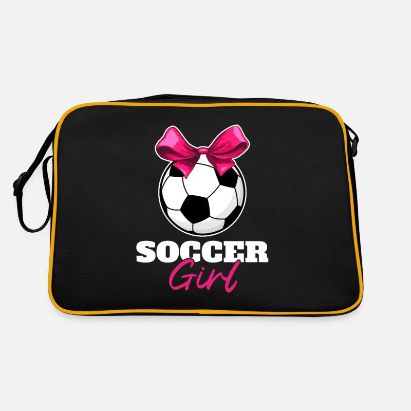 Lustiges Fußball Mädchen Retro Tasche